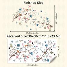 BRUP 1/3sheets/Set Colorful Floral Window Stickers, Static Cling Vinyl Decals, Suitable For Bedroom And Living Room Windows, Glass Decoration, Spring Floral Decorative Art