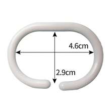 C-Shaped Curtain Hooks PP Resin Easy Installation Quiet & Smooth For Shower & Window Curtains - Multicolor - View 6