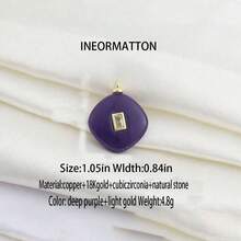 Mặt dây chuyền đá tự nhiên, thích hợp để gia đình và bạn bè đeo, thời trang và quyến rũ, cũng có thể dùng để làm vòng tay, dây chuyền, bông tai và các loại trang sức khác. - Nhiều màu - Xem 22