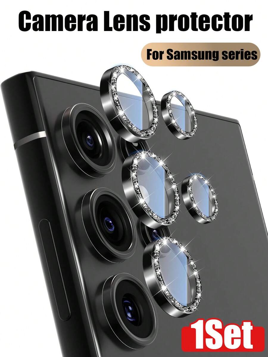 一套亮黑色相机镜头保护膜，兼容 Galaxy S25/S25 Ultra/Z Flip 5/Galaxy Z Fold/Galaxy S23/24 Ultra/A55/A35/A34/A15/A05s/Galaxy Z Flip 6/Galaxy Z Fold 6/Galaxy Z Flip 7/Galaxy Z Fold 7，防水、防震、防摔、防刮、防指纹，全覆盖。 - 黑色 - 查看 1