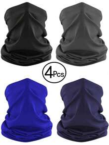 4 件装夏季防紫外线降温颈套拉法帽鳄鱼面罩，防紫外线透气面罩颈部遮盖物，男女通用，防晒降温围巾鳄鱼面罩，男女通用，防晒防风面罩