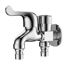 1合2合金浴室水槽龙头，钢制阀头，双向水冷，带垫圈，适用于厨房和浴室 - 彩色 - 查看 4