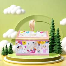 2pcs/6pcs/12pcs Eid Mubarak Candy Gift Boxes, Cute Ramadan Decorative Balloons, Mini Houses, Ribbons, Marble Pattern, Creative Party Favor Boxes, Reusable Candy Boxes, Snack Containers, Small Gift Boxes For Friends And Classmates - Multicolor - View 6