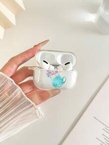 Husă transparentă pentru căști Bluetooth, pictată cu motive florale, compatibilă cu husa , căști, husă Pro 3, Pro (a doua generație), 3, Pro, 1/2, 4 - Multicolor - Vizualizare 6