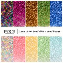 2毫米-2400颗日本圆珠,12/0号,约2500颗,包含双色迷你隔珠、散珠、工艺珠、马形珠,散装,适合珠宝制作 - 2mm-2400pcs - 查看 2