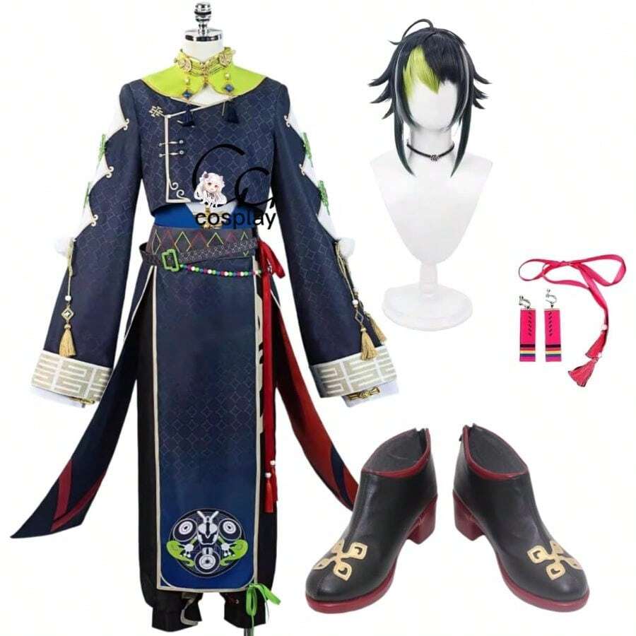 GGcosplay Virtual Idol Vtuber Rai Inami 2nd Anniversary Dytica 2nd Anniversary Cosplay Costume/Wig/Shoes (Tools Sold Separately) Costume Halloween Event Cosplay Costume - Costume + Wig - View 1