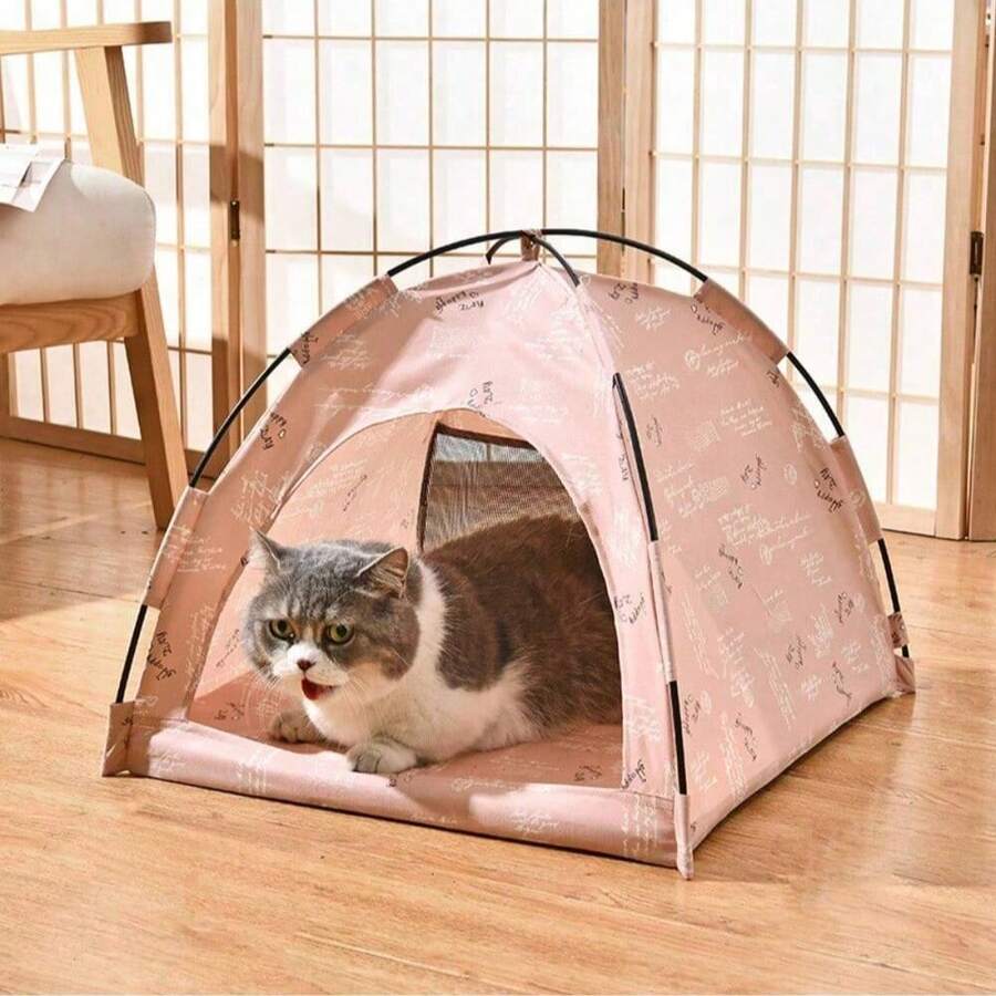 All Season Pet Tent Bed, Breathable Cat House, Cool Cat Tent For Summer, Cat Shelter, Comfortable Portable Pet Bed - Multicolor - View 1