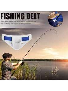 1条钓鱼腰带，轻便腰部支撑，适用于岸钓、船钓、深海钓鱼，带鱼竿支架
