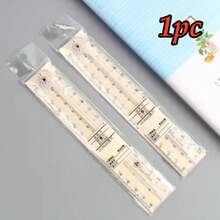 1pc Creative Drawing Acrylic Transparent Folding Ruler (Expanded 30cm), Transparent Design, Minimalist Style, Foldable For Easy Storage And Portability, Student Supplies, Essential For Back To School, School & Education Supplies > Drawing Supplies > Rulers - Clear - View 12