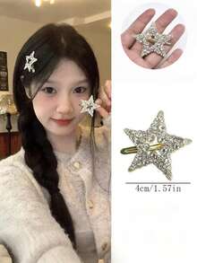 Faux Pearl Decor Hair Clip Elegant Claw Clips Hair Claws Hair Barrettes, Hair Accessories, Head Accessories - White - View 7