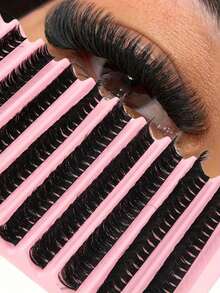 570/240/216/192 片装蓬松睫毛簇，30D+40D+50D+60D+80D+100D 六款混合装，5D 蓬松睫毛簇，浓密睫毛簇，单根貂毛睫毛簇，D/CC/DD 卷度，8-16MM 混合睫毛延长，打造浓密卷翘效果。婚礼新娘化妆工具，睫毛簇，单根睫毛，假睫毛 - 彩色 - 查看 14