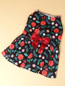 1pc Cute Pet Dress, Made Of Polyester Fabric, With Bow Decor, Suitable For Small To Medium Cats And Dogs, Suitable For Indoor And Outdoor Wear - Multicolor - View 16