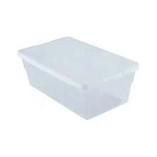 Storage Box 13.5 X 8.3 X 4.8, 6 Qt. Clear Pack of 4 - Paquete de 4 americanos - Ver 2