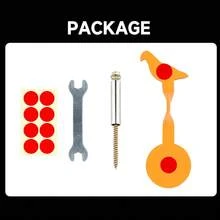 旋转鸟形靶套装（绿/黄） - 便携式练习靶，适用于射箭和弹弓，易于安装在树上，适合户外或后院娱乐