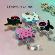 1 chiếc móc treo thẻ hình mèo bằng acrylic sáng tạo, có thể xoay, thích hợp cho bác sĩ thú y, y tá, giáo viên - Phụ kiện văn phòng vui nhộn và quà tặng cho người yêu thú cưng. - Nhiều màu - Xem 5