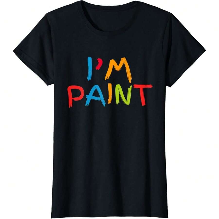 I Heart Love To Finger Paint Cute Couple Valentine Ladies' Crewneck T-Shirt - màu đen - Xem 1