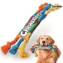 Durable Squeaky Dog Chew Toy - Tough Twisted Rope Design For Interactive Play By Small To Medium-Sized Dogs - Multicolor - View 2