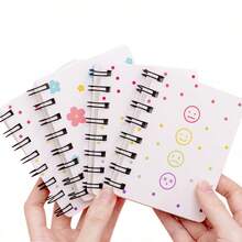 Cartoon Little Flower Side Flip Coil Notebook Mini Portable Loose-Leaf Notebook Notepad - Love - View 5