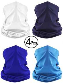 4 件装夏季防紫外线降温颈套拉法帽鳄鱼面罩，防紫外线透气面罩颈部遮盖物，男女通用，防晒降温围巾鳄鱼面罩，男女通用，防晒防风面罩