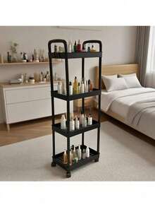 5/4/3 Tier Storage Cart - Durable Plastic Material, Easy To Move, Suitable For Kitchen, Bathroom, Bedroom - (Easy To Move And Convenient) Black & White Lingerie Storage Box, Thickened Tube, Strong Load-Bearing, Multi-Layer Storage Rack, Suitable For Kitchen, Bedroom And Outdoor Camping, Durable Plastic Design, Multi-Functional Storage Cart | Modern Storage Rack | Sturdy Storage Rack, Halloween, Christmas Gift Kitchen Supplies Kitchen Accessories Kitchen Tools - Multicolor - View 14