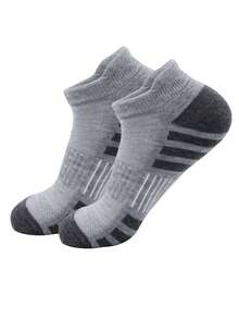 24 Pairs Men's Ankle Socks, High Quality Low-Cut Round Neck Breathable Mesh Casual Boat Socks