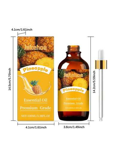 1瓶 - 100毫升限量版菠萝香氛精油，家用香氛扩散器，用于日常放松，空气清新剂，营造宜人的氛围，缓解紧张和压力，舒缓身心。
