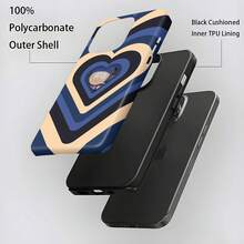 Estuche para teléfono con patrón de corazón colorido Compatible con estuches para teléfonos   17  16 Pro Max  15 Pro Max  13 y  12 Brinda protección contra golpes y caídas Un gran regalo para familiares, amigos, seres queridos, novios/novias y para Año Nuevo - Blanco - Ver 7