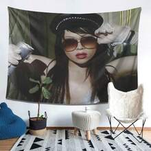 Ayesha Erotica-Themed Tapestry - Iconic Video Star Portrait Wall Hanging With Signature Look, Large Horizontal Fabric Poster For Decor, Party & Bedroom Aesthetic - Perfect Gift For Fans - Nhiều màu - Xem 6
