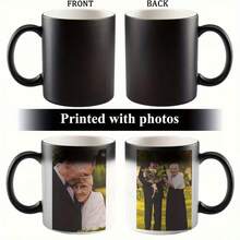 1 Piece, Custom Color-Changing Mug, Double-Sided Photo Printing, Changes Color When Hot Water Is Added, Birthday Gift, Valentine's Day, Creative Gift, Suitable For Both Men And Women - Color-changing  Cup - View 4