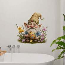 1pc Rabbit Holding Colorful Eggs Doorframe/Wall Sticker, DIY Removable PVC Self-Adhesive Decal, Suitable For Spring Easter Bedroom, Living Room, Balcony And Shop Window Decoration - Multicolor - View 12