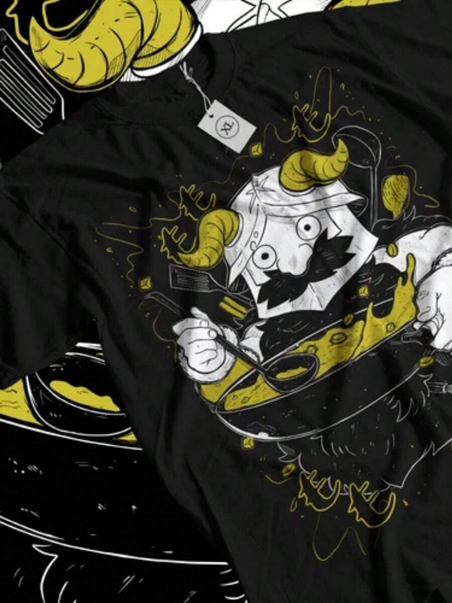 Senshi-Shirt Senshi Food Delicious In Dungeon Shirt All Size - 黑色 - 查看 1