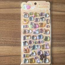 2/4 piezas Pegatinas de fantasmas de estilo japonés aleatorio, adecuadas para scrapbooking, diarios DIY, papelería linda, decoración del hogar y la escuela, fundas de teléfono, regalos festivos - Multicolor - Ver 5