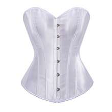 Jutrisujo White Corset Top Women Lace Push Up Plus Size Gothic Bustier Princess Renaissance Vintage Halloween - 808-Trắng - Xem 17