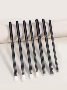 RANCAI 7pcs Eye Makeup Brush Set, Professional Eye Makeup Brush Kit, Made Of Synthetic Hair, Suitable For Eyebrows, Eyelashes, Eyeliner, Includes Spiral Brush And Blending Brush. - Multicolor - View 3