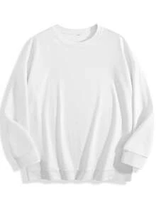 Women's Casual "PARKE" Letter Print Loose Pullover Sweatshirt, Encountering Lazy Fashion. - 白色 - 查看 3