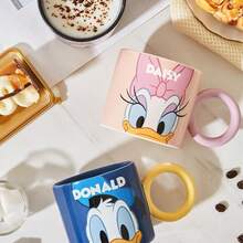 Disney 正版授权陶瓷马克杯，大容量可爱创意杯，办公室咖啡杯，情侣茶杯 - 彩色 - 查看 5