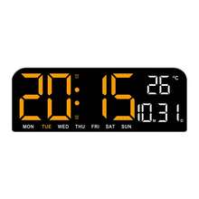 Minimalist Design Multi-Functional Large Screen LED Clock, Can Be Hung Or Placed - Multicolor - View 11