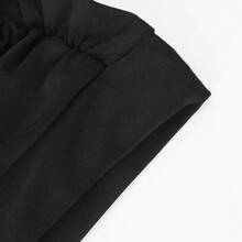 Fabric Swimming Cap For Women Pleated Swim Hat Breathable Bathing Shower Cap Solid Color Chemo Turban Hat - màu đen - Xem 8