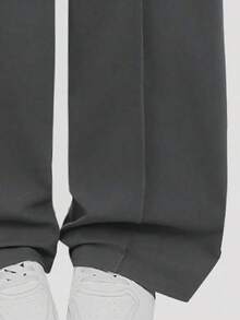 Conjunto de top de manga corta y pantalones con estampado de corazón para niña adolescente - Gris Oscuro - Ver 5