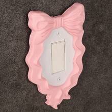 1pc Lolita Style Pink Bow Switch Decorative Panel, Girly Lighting Wall Switch Cover, Home Wall Switch Beautifying Accessory - Multicolor - View 7