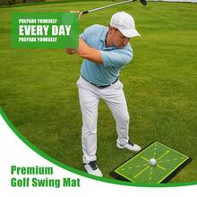 Golf Swing Training Mat With Ball Trace Detection System Swing Analysis Practice Pads For Golfers - Green - View 5