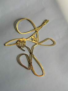 6pcs/1set Gold Small Face Acrylic Cake Decoration Dessert Table Dressing Supplies Baking Decoration Supplies Valentine's Day Wedding Birthday Party Decoration - Gold - View 3