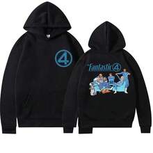 2025 Men's And Women's Matching 2D Hooded Sweatshirt - A Hooded Sport Coat Suitable For Both Boys And Girls. Warm And Fashionabl - Black - View 2