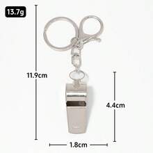 2PCS/Set New Casual Zinc Alloy Whistle Key Chain Ring Football Game Whistle Small Gift Metal Key Chain Accessories, Holiday Gift - A - View 4