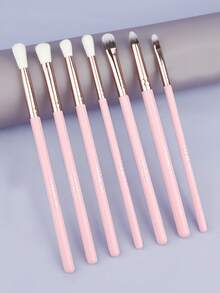 RANCAI 7pcs Eye Makeup Brush Set, Professional Eye Makeup Brush Kit, Made Of Synthetic Hair, Suitable For Eyebrows, Eyelashes, Eyeliner, Includes Spiral Brush And Blending Brush. - Multicolor - View 11