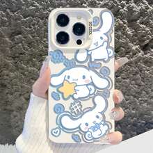 SANRIO Funda de Teléfono Mate TPU de Cinnamoroll para 17 Pro Max 16 15 14 Pro 11 12 13 Pro Plus 16E, Cubierta Dura de PC a Prueba de Golpes - SC05-BA-M3375 - Ver 10