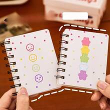 Cartoon Little Flower Side Flip Coil Notebook Mini Portable Loose-Leaf Notebook Notepad - Love - View 1