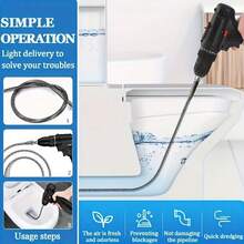 One-Piece - Multi-Functional Sink And Toilet Plunger, Hair And Waste Removal Expert, Bathroom And Kitchen Drain Cleaner, Pipe Plunger Accessories - Easy To Use, Space-Saving Design - Multicolor - View 2