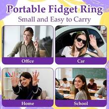 1 Stück sensorischer stacheliger Ring - entwickelt, um Angst und Stress zu lindern. Verstellbarer Ring, Farbverlauf. Für Erwachsene, Fingermassagegerät - Ring mit unterschiedlich strukturierten stacheligen Perlen zur Stresslinderung, geeignet für Zuhause, Outdoor, Schule, Büro, Reisen und verschiedene Geschenkanlässe - Verschiedenfarbig - Übersicht 8