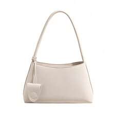 [Oferta exclusiva]Bolso cruzado de mujer vintage de cuero mate personalizado pequeño hombro bandolera bolso de mano nuevo otoño temprano elegante y simple - Blanco - Ver 6